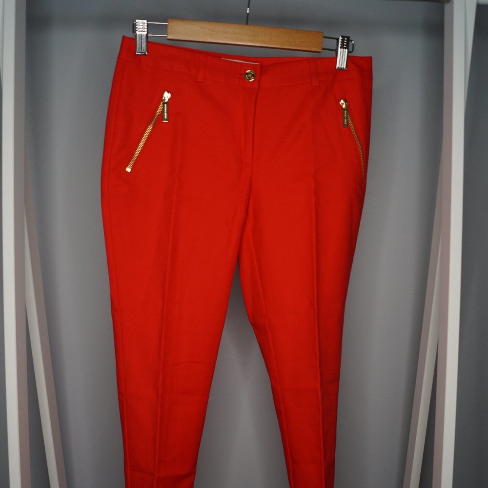 Michael Kors red dress pants slim fit Sz 2